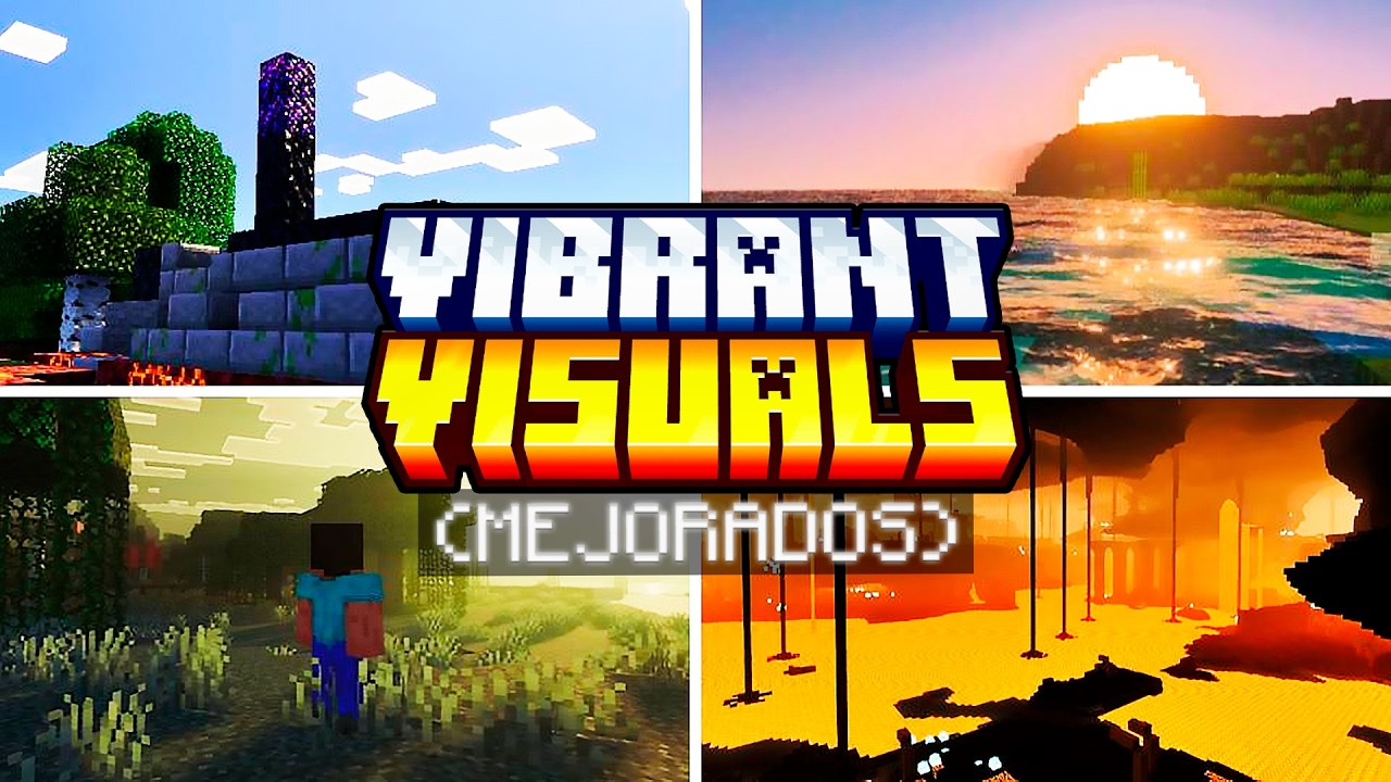 TOP 7 Shaders Compatibles con Vibrant Visuals 1.21 + Cómo Activarlos | Minecraft Bedrock 🤠👌