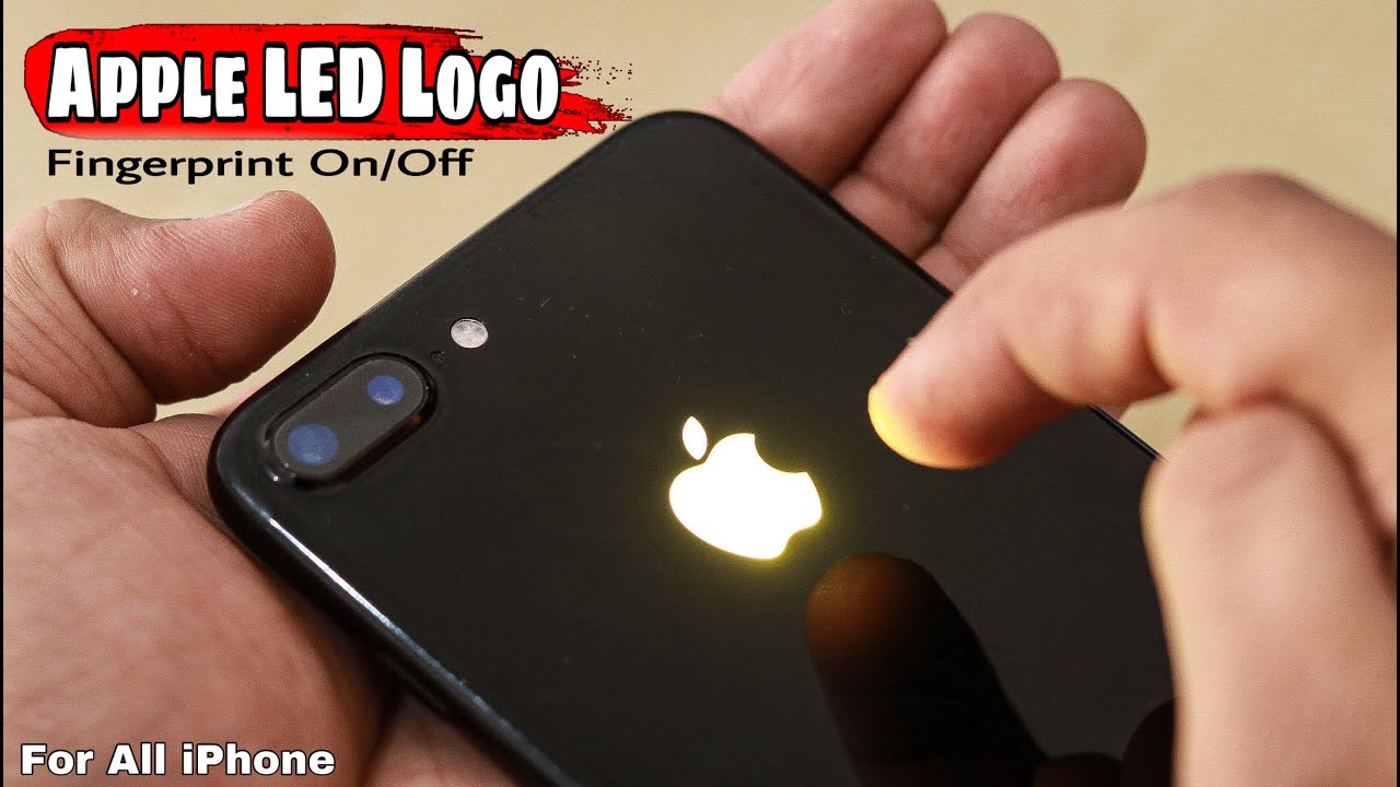 How to make Fingerprint Apple Glowing Logo   Iphone Touch Logo