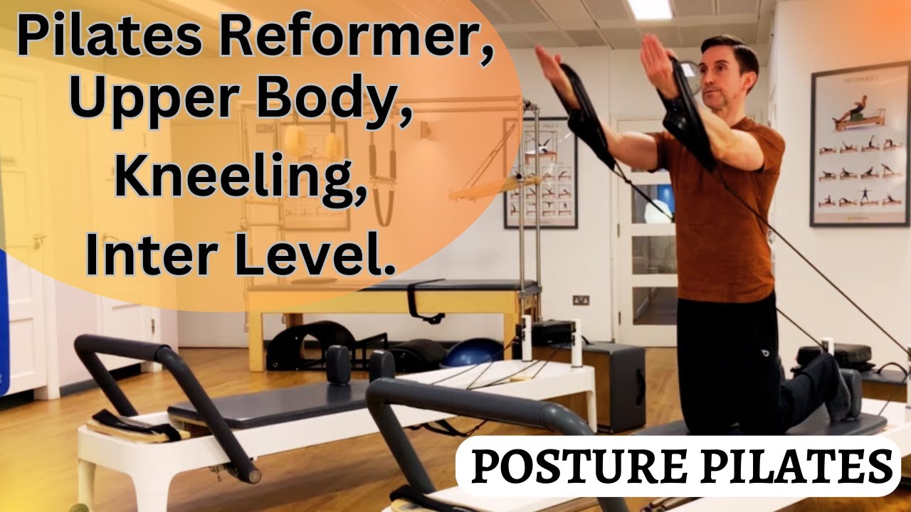 Пилатес Реформер, Верхняя часть тела стоя на коленях, Средний уровень.
