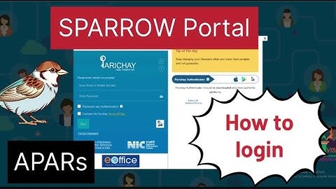 How to Login SPARROW Portal l APARs Online l Central Government Employees l DoPT l WEBVPN l eOffices