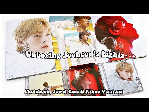 Unboxing Jooheon's 1st Mini Album Lights ✰ Photobook, Jewel Cases, & Kihno Versions!