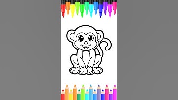 Learn How to Draw a Cute Monkey: Easy Drawing Tutorial for Kids and Toddlers  #drawingtutorial #art