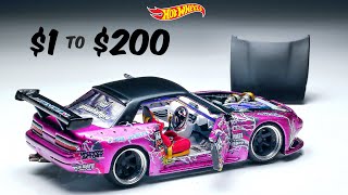 How to Customize a $1 Hot Wheels Nissan Silvia S13 into a Realistic Racing Car!
