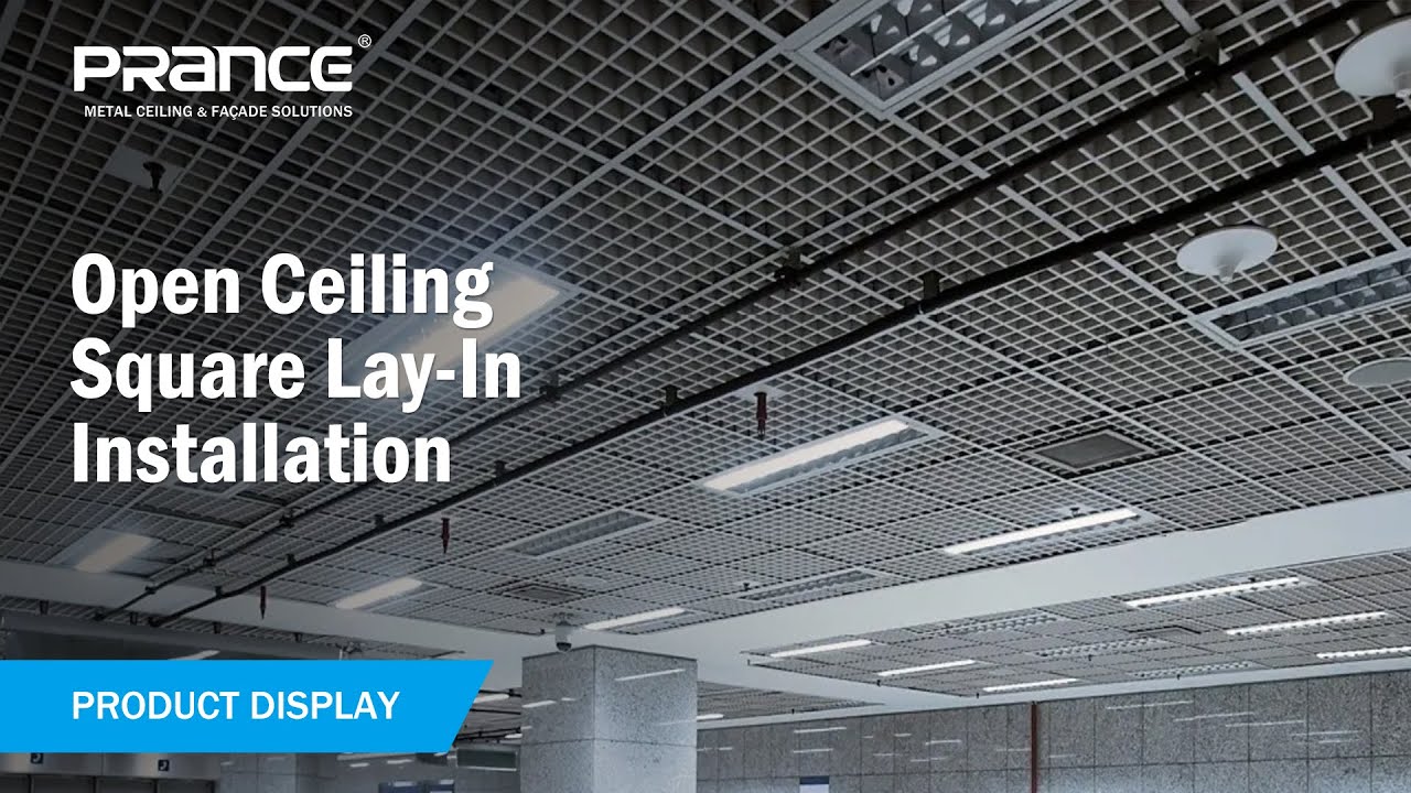 PRANCE Seamless T-Grid Open-cell Ceiling Installation - YouTube