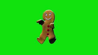 Dancing Gingerbread Man Meme Green Screen Template