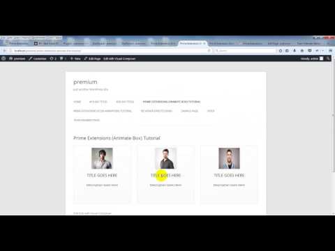 Prime Extensions For Visual Composer (Animate BOX) Video Tutorial