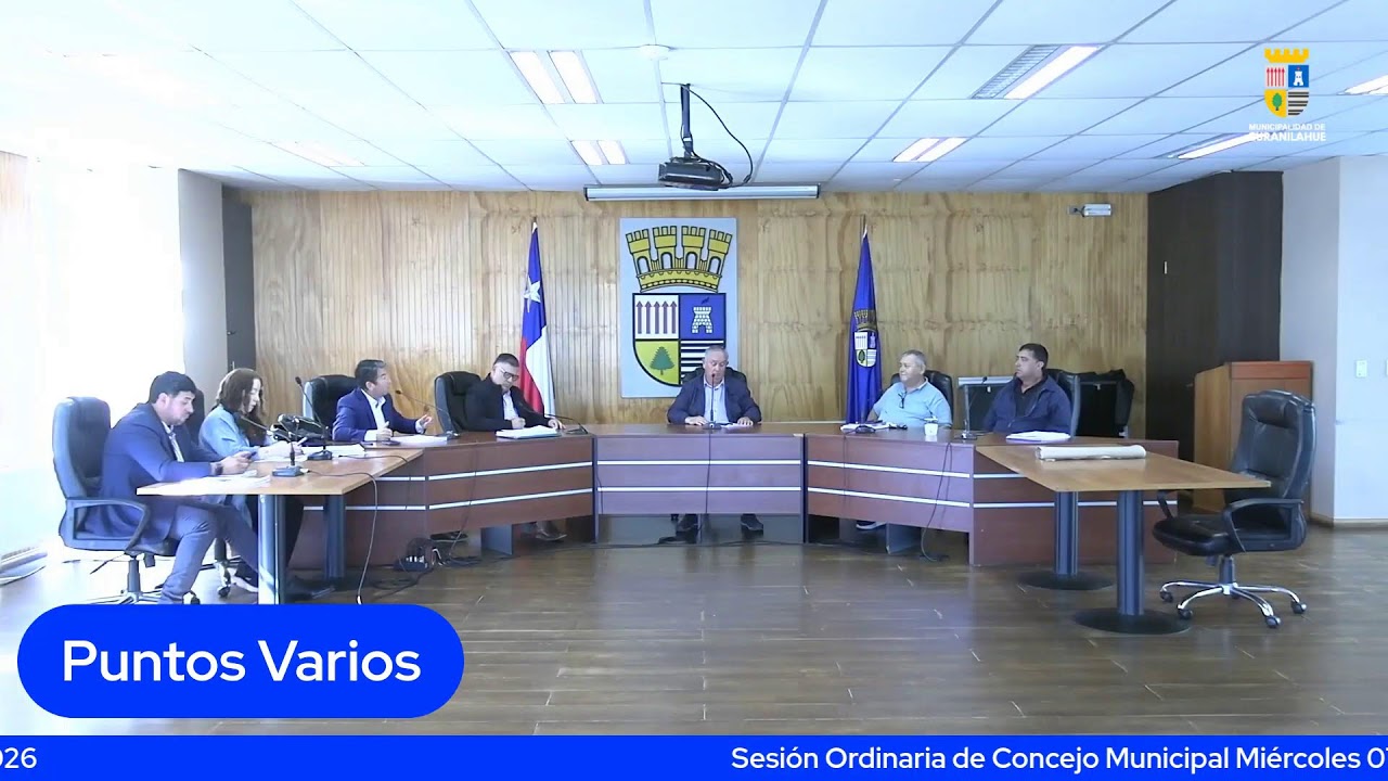 Sesión Ordinaria de Concejo Municipal Miércoles 07 de Enero, Curanilahue 2026