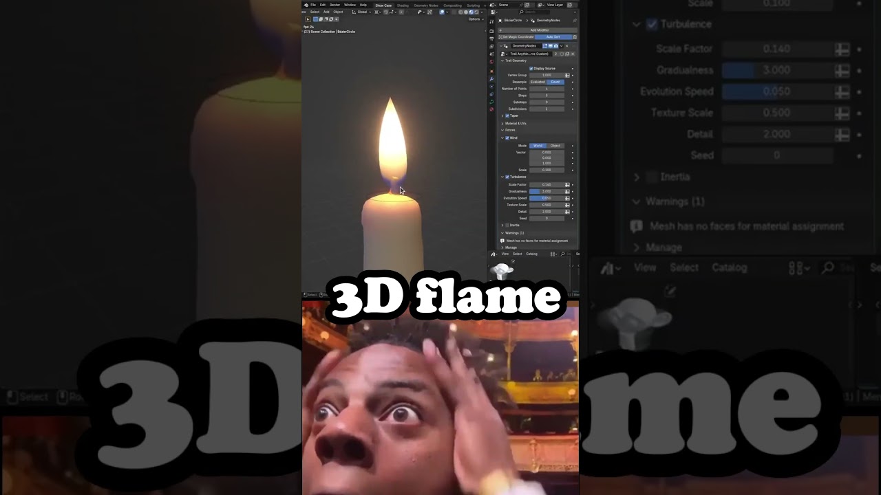 3D flame showcased by @CosmoMídias! 