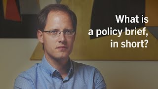 What is a policy brief, in short? (UBS Center Policy Briefs)