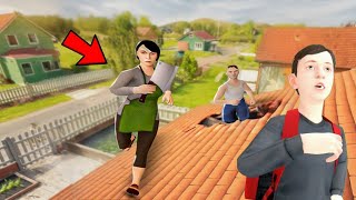 SchoolBoy Runaway Rooftop Escape | EVIL MOM CAUGHT ME!