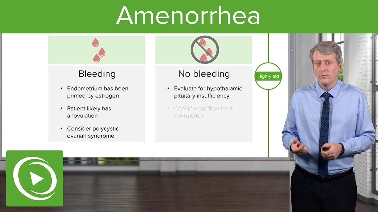 ⁣Primary & Secondary Amenorrhea – Pediatrics | Lecturio