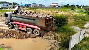 Exquisite Start NEW Upgrading! Huge Space Whole Pond Was Deleting With Dumper Truck25T & Dozer Erase
