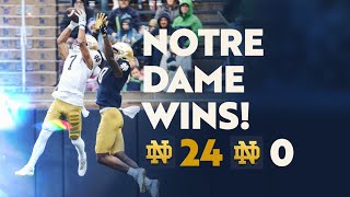 Celebrity Sam Hartman Leads Gold to Glory with 3 TD Performance | Blue Gold Highlights | Notre Dame Football Net Worth