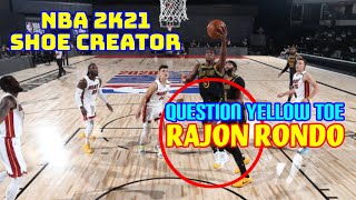 NBA Shoe Creator REEBOK QUESTION YELLOW TOE RAJON RONDO / KOBE BRYANT / NBA 2K21