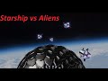 That moment when even aliens are taking an interest in SpaceX Starship. (Non-serious animation)