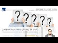 Datenanonymisierung in SAP - DSGVO-Konforme SAP-Systeme bereitstellen