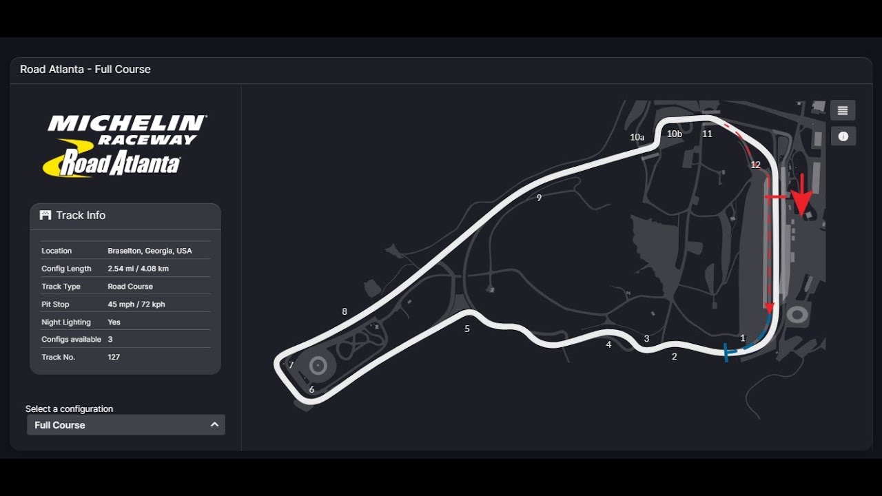 iRacing Road Atlanta Track Guide: Chevy Corvette GT3