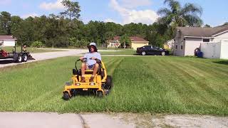 Mowing and Striping Thick Bahia Grass