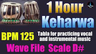 Taal Keharwa loop 1 hour high quality - Tabla for practicing vocal and instrumental music