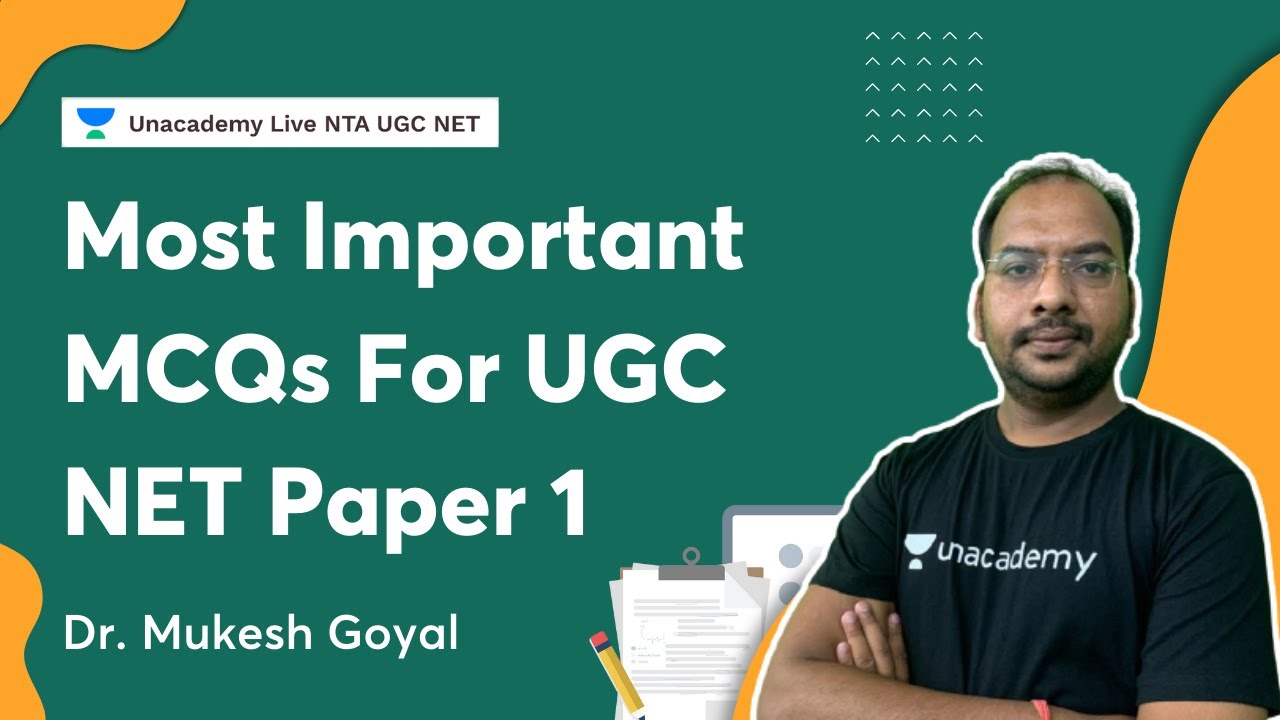 Most Important MCQs UGC NET Paper 1 By Dr Mukesh Goyal NTA UGC NET