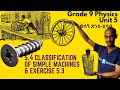 Grade 9 Physics Unit 5 5 4 Classification Of Simple Machines Exercise 5 3 Saquama