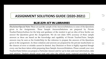 BLIE 229 Ignou Solved Assignment 2020-21