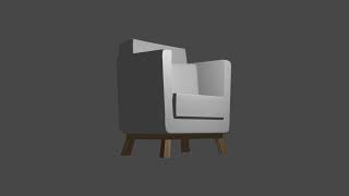 Nordic Armchair Blender 3D