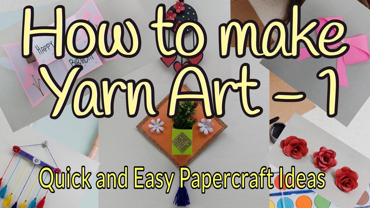 How to make Yarn Art Tutorial 1 YouTube