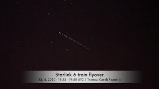 Starlink &quot;6th&quot; satellite train flyover