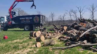 Dumping a grapple truck