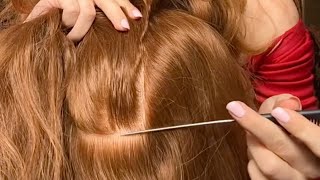 ASMR Checking your scalp! Soft spoken sensitivity testing (hair parting, combing and scratching) screenshot 3