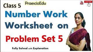 Class 5 Number Work Worksheet on Problem Set 5 State Board Maharashtra Std PraescioEdu