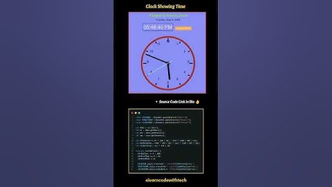 Clock Showing Time Using HTML CSS JavaScript #coding#shortsfeed#html5#shorts#trending#js#clock#css
