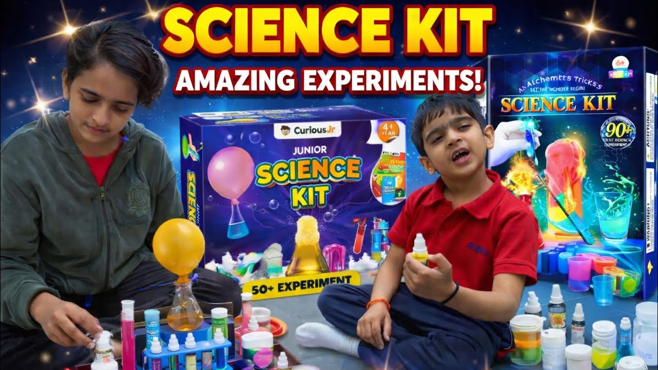 “Itna Powerful Science Kit? “Balloon Rocket 🚀 & Volcano Blast 🌋| tinkuannuvlogs #viral | Day [ 12]