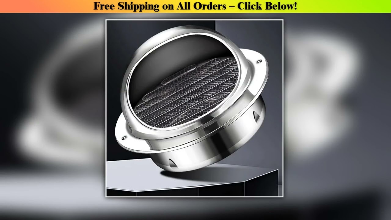 Stainless Steel Wall Ceiling Air Vent Ducting Ventilation Exhaust Grille Cover Waterproof Outlet