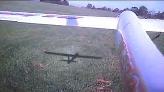 Rc Glider On Board Camera - Awesome Landing