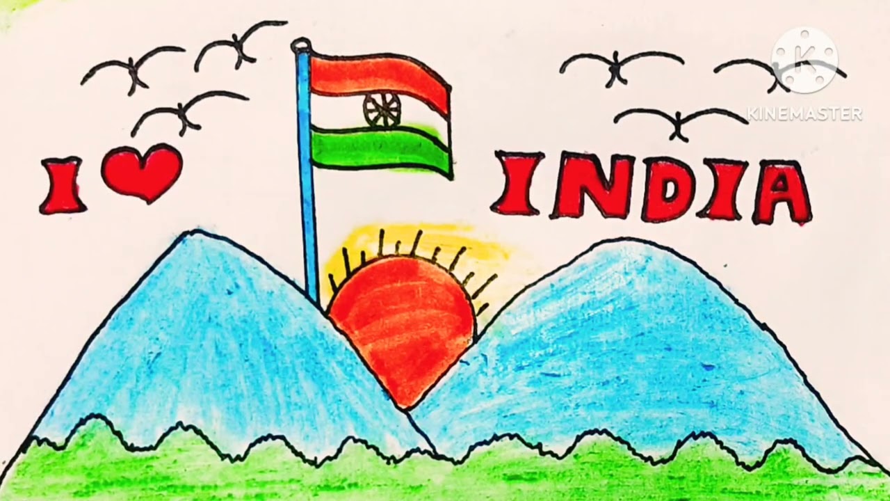 26 JANUARY REPABLIC DAY 🇮🇳 POSTER PAINTING 2026 independence day drawing for beginners toddler india