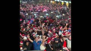 England limbs in BOXPARK Wembley after Harry Kane’s penalty vs. France