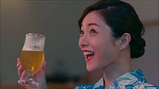 石原さとみさん　プレミアムモルツ CM（浴衣と花火と大勢と編？）　　～　　cp　　　　commercials in Japan　　　beer & yukata & skyrocket