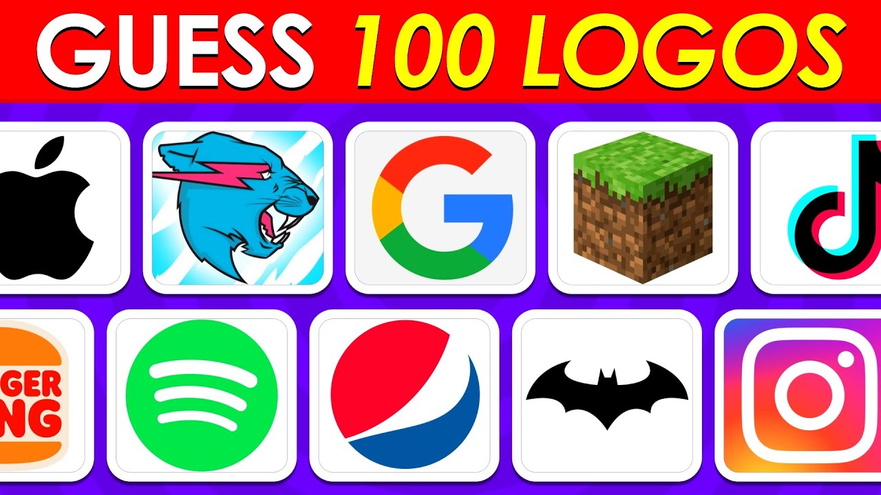 Guess the Logo in 3 Seconds, 100 Famous Logos