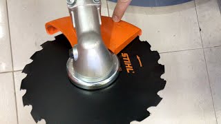 solar Punto de partida mezcla COMO COLOCAR Y AFILAR SIERRA CIRCULAR EN MOTOGUADAÑA DESBROZADORA STIHL FS  450 / FS 280 / FS 160 ETC - YouTube