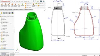 SolidWorks Surface tutorial Bottle