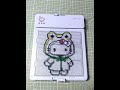 July  Bead Art Frog Raincoat Kitty Pattern Source 165  Addicted to Bead Art Bead Art Board