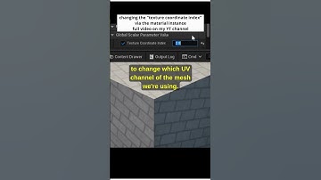 Changing the coordinate index via material instance in Unreal Engine. full video on my other channel