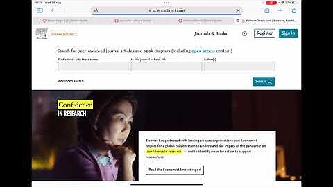 ScienceDirect - How To Access On And Off Campus