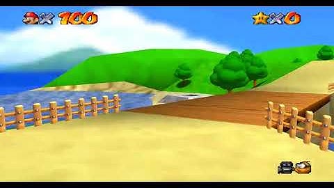 Super Mario 64 [N64] Cheat Codes: Play as a Tree Texture