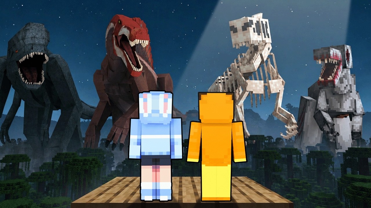 โลกแห่งไดโนเสาร์ล้านปี! เมื่อพวกเราโดน THE DINOSAUR HORROR ไล่ล่า ใน มายคราฟ !!!