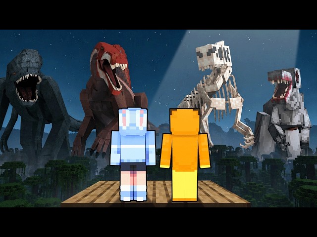 โลกแห่งไดโนเสาร์ล้านปี! เมื่อพวกเราโดน THE DINOSAUR HORROR ไล่ล่า ใน มายคราฟ !!!