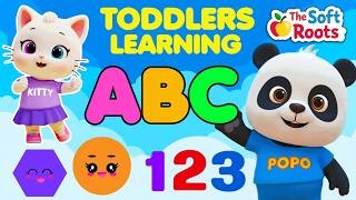 Preschool Learning activities for 3 year olds at home | Learn ABC Phonics Shapes Numbers Colors 🌈 screenshot 3