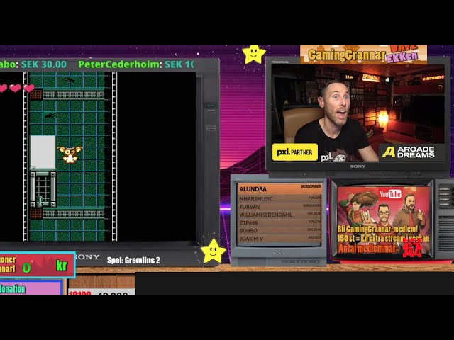 GamingGrannar Livestream 20:00 - Finalen i Gremlins 2 till NES!